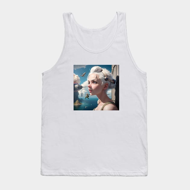 Pilot girl Tank Top by Mateo